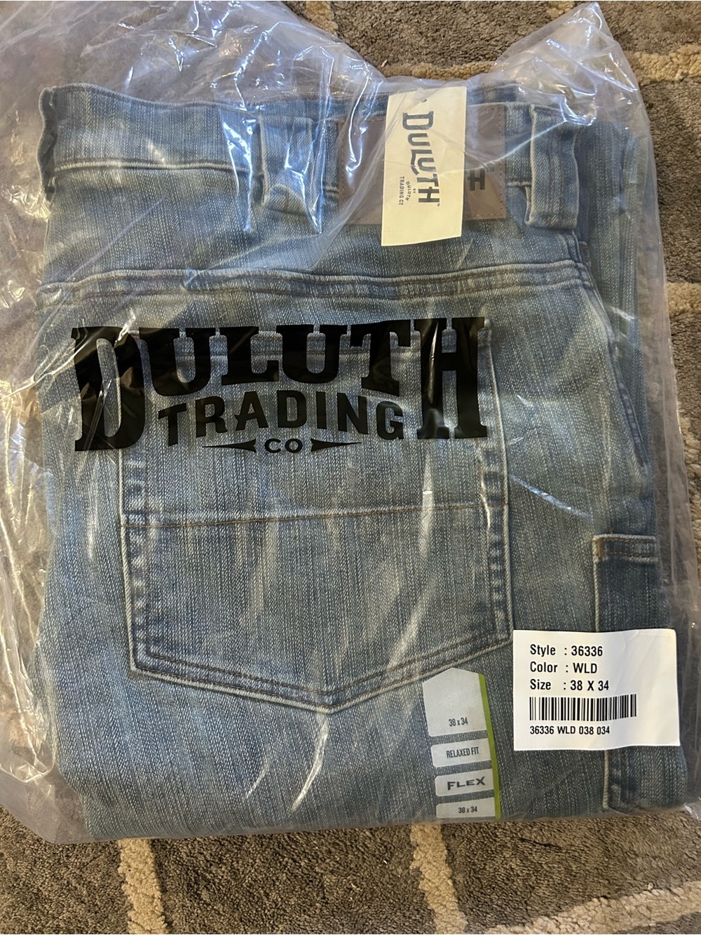Duluth Trading Co Men's Light Blue Relaxed Fit Jeans